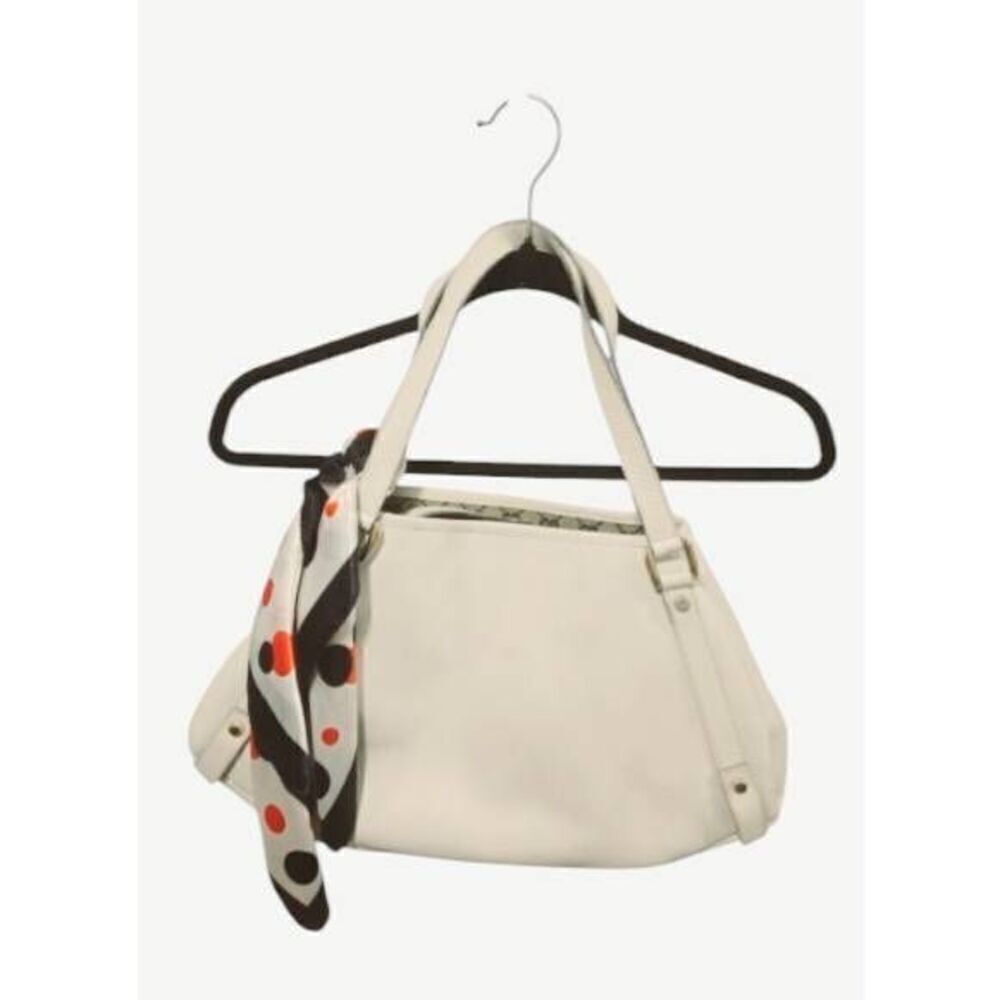 Gucci Women's Abbey D Ring Handbag Canvas Leather Shoulder Bag White